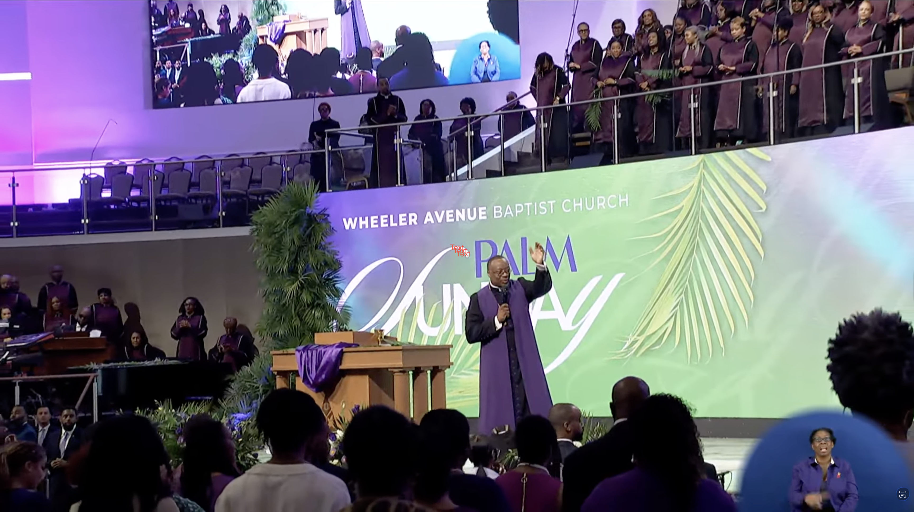 Wheeler Avenue Baptist Church worship service